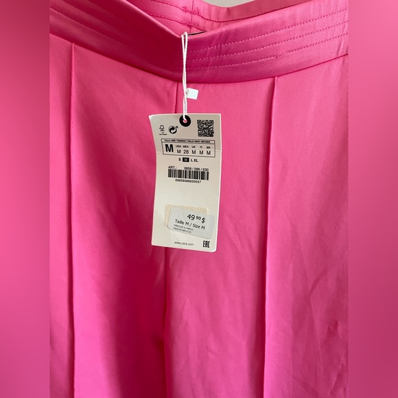 Pink Zara wide legged track pants - Picture 4 of 4